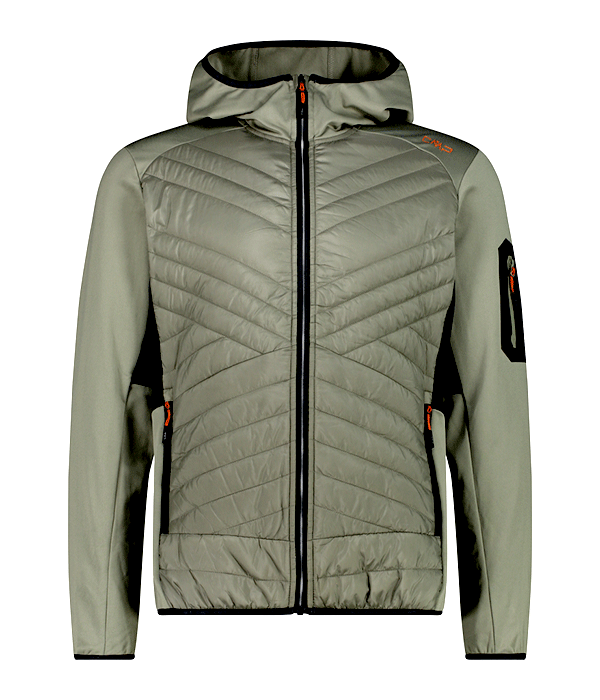 Giacca Ibrida Unlimitech in Stretch Performance con cappuccio da Uomo