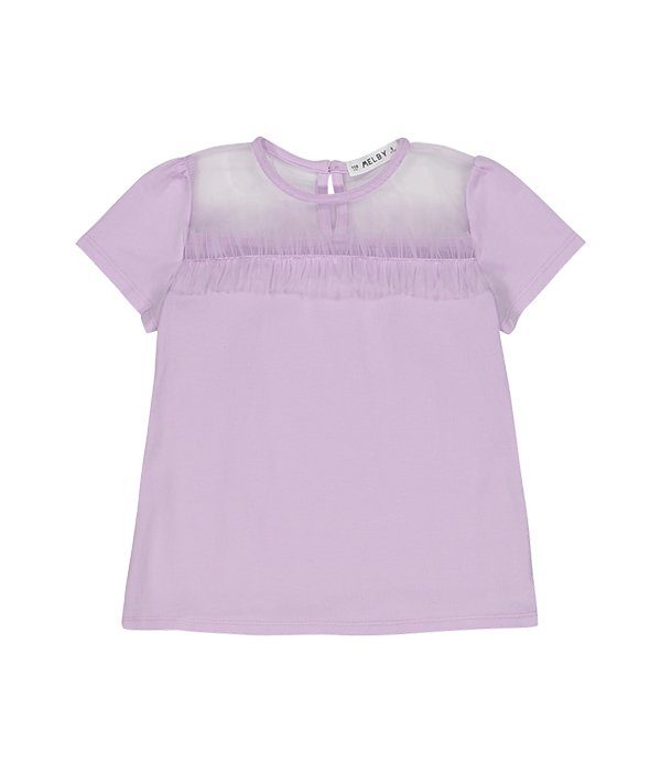 T-SHIRT JERSEY E TULLE RAGAZZA