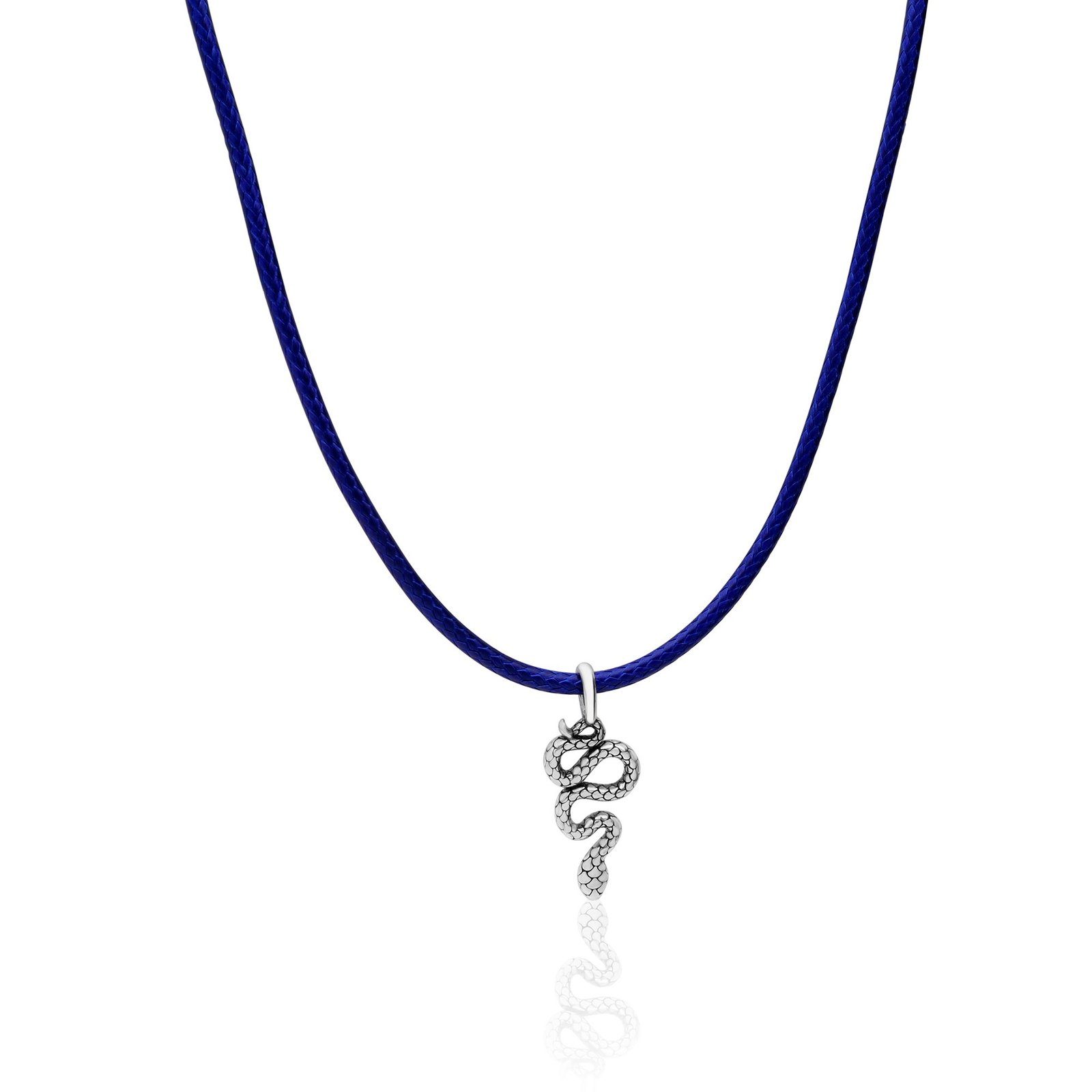 COLLANA CON CORDINO CERATO E PENDENTE SIMBOLO IN ARGENTO