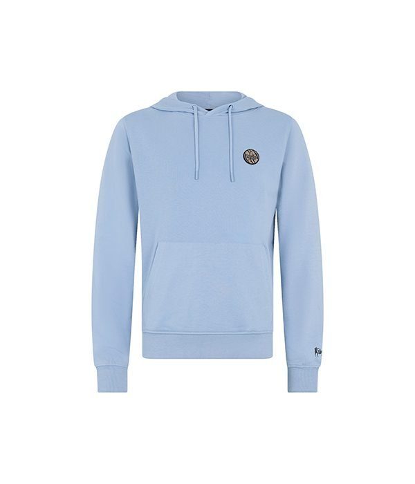 FELPA CON CAPPUCCIO CON TOPPA AZZURRO CIELO