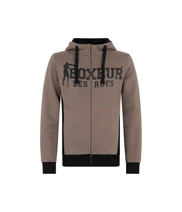 Felpa con zip uomo