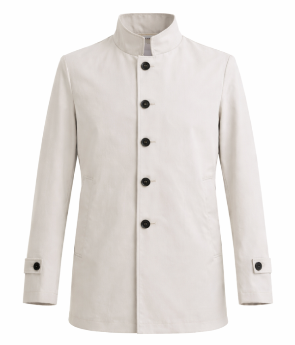 Single-breasted, semi-lined raincoat