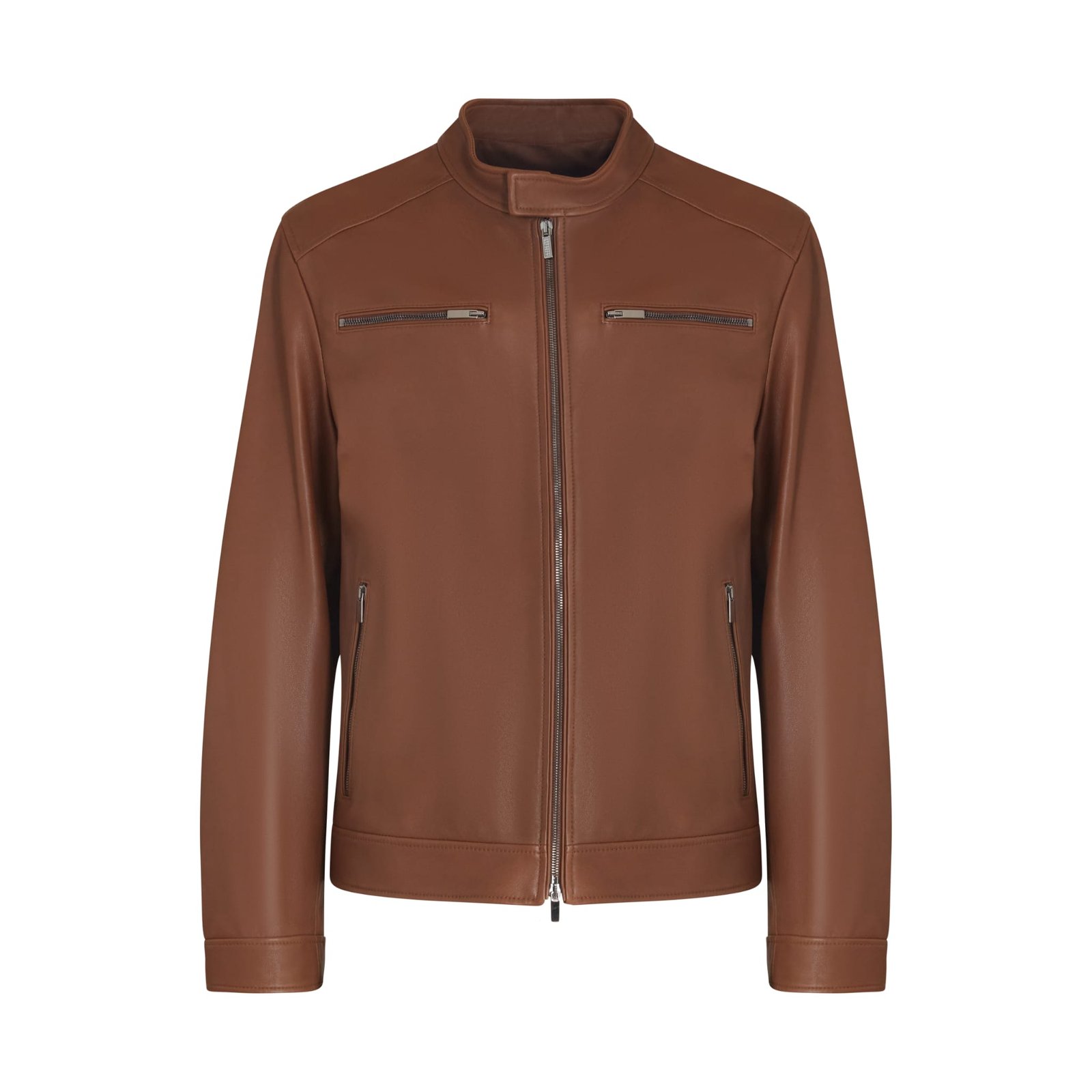 Brown leather jacket