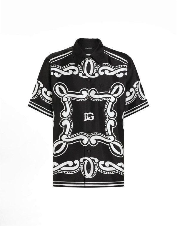 Silk shirt with bandanna print