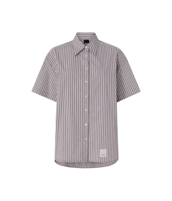 CAMICIA A RIGHE CON MICRO BORCHIE