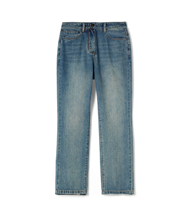 Jeans straight full strass