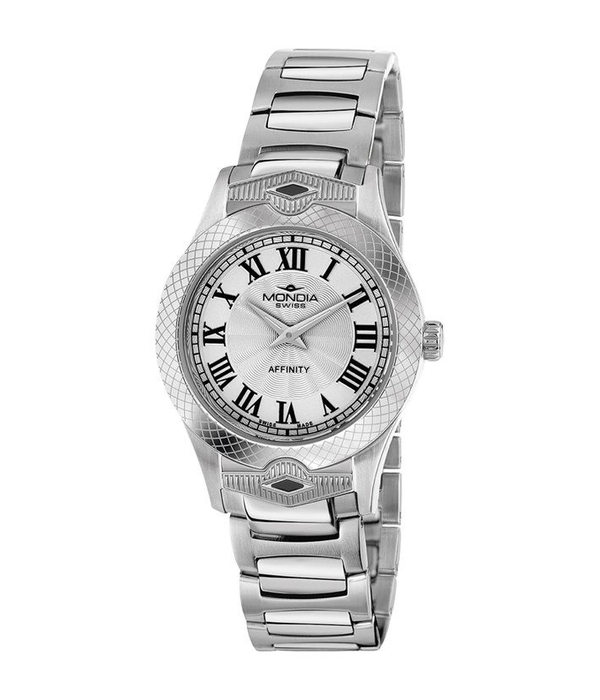 Mondia D SW Affinity Symbol watch, 32 mm, silver-tone dial and bracelet