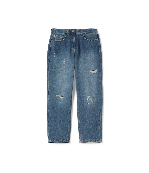 Jeans boyfriend con strappi