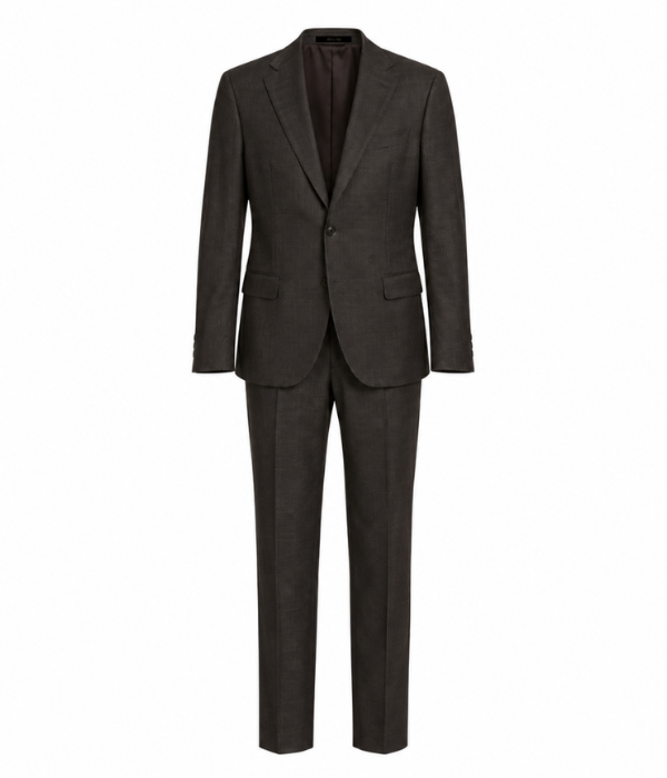 Abito comfort fit monopetto in lana vergine